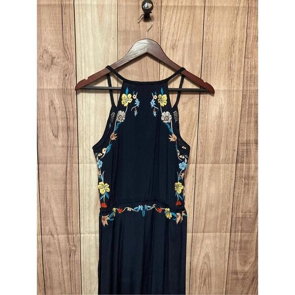 Calypso St. Barth XS Rodru floral Embroidered dress blue 100% Silk maxi - Picture 10 of 15